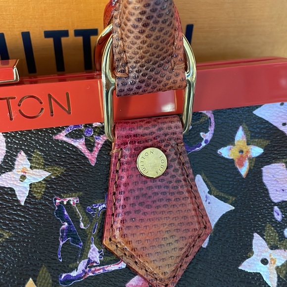 LOUIS VUITTON WATERCOLOR AQUARELLE MONOGRAM PAPILLON FRAME SNAKESKIN BAG - Picture 6 of 11